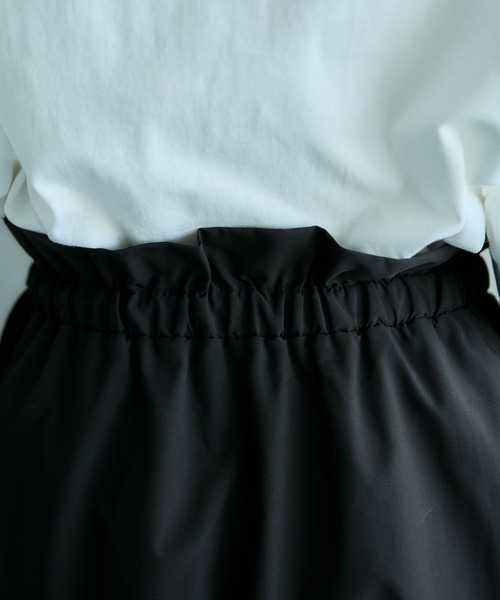 RAGEBLUE（レイジブルー）の「ウエストギャザー/ベルトフレアトラックスカート（スカート・レディース・ブラック/ブルー・FREE）」の15枚目の写真