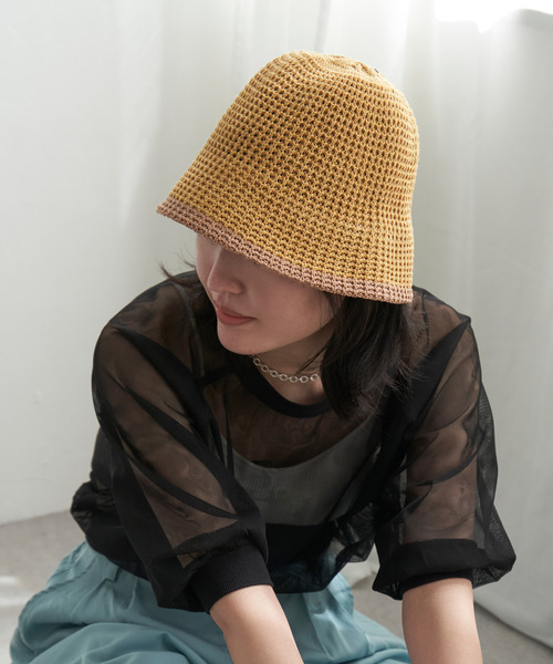 VENCEEXCHANGE（ヴァンスエクスチェンジ）の「トリミングニットサーモハット（ハット・レディース・ブラウン/マスタード/ベージュ/グレー/ブラック・FREE）」の5枚目の写真