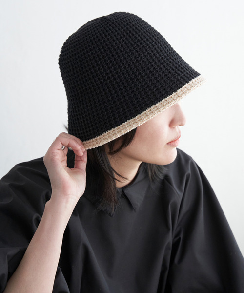 VENCEEXCHANGE（ヴァンスエクスチェンジ）の「トリミングニットサーモハット（ハット・レディース・ブラウン/マスタード/ベージュ/グレー/ブラック・FREE）」の2枚目の写真