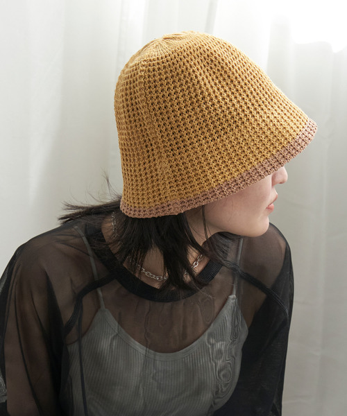 VENCEEXCHANGE（ヴァンスエクスチェンジ）の「トリミングニットサーモハット（ハット・レディース・ブラウン/マスタード/ベージュ/グレー/ブラック・FREE）」の6枚目の写真