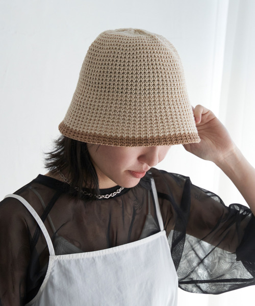 VENCEEXCHANGE（ヴァンスエクスチェンジ）の「トリミングニットサーモハット（ハット・レディース・ブラウン/マスタード/ベージュ/グレー/ブラック・FREE）」の7枚目の写真