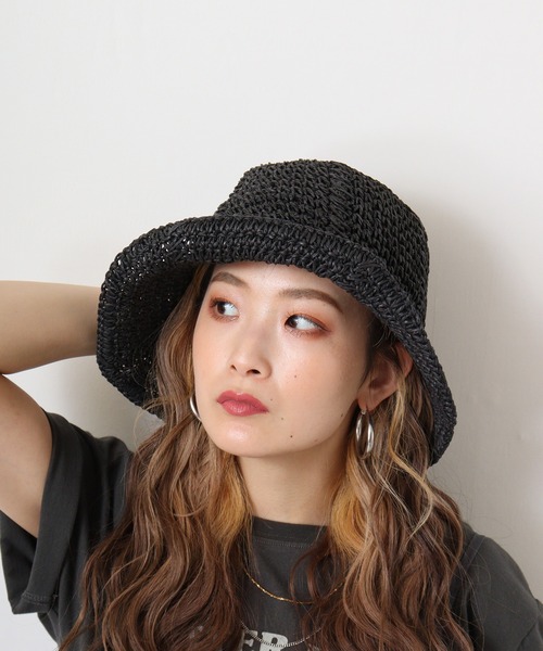 Sense of Grace（センスオブグレース）の「ペーパークロシェ バケットハット（ハット・レディース・ブラック/ベージュ/グリーン系その他/ブラウン/ナチュラル/アイボリー/グリーン/オレンジ/パープル/グレー・FREE）」の15枚目の写真