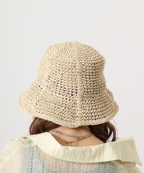 Sense of Grace（センスオブグレース）の「ペーパークロシェ バケットハット（ハット・レディース・ブラック/ベージュ/グリーン系その他/ブラウン/ナチュラル/アイボリー/グリーン/オレンジ/パープル/グレー・FREE）」の13枚目の写真