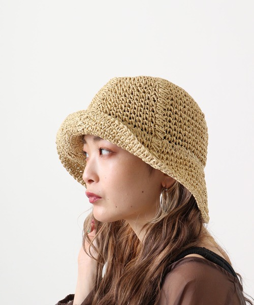 Sense of Grace（センスオブグレース）の「ペーパークロシェ バケットハット（ハット・レディース・ブラック/ベージュ/グリーン系その他/ブラウン/ナチュラル/アイボリー/グリーン/オレンジ/パープル/グレー・FREE）」の21枚目の写真