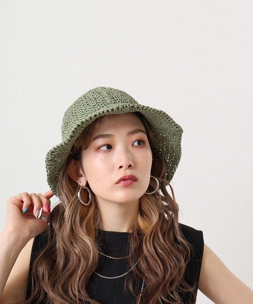 Sense of Grace（センスオブグレース）の「ペーパークロシェ バケットハット（ハット・レディース・ブラック/ベージュ/グリーン系その他/ブラウン/ナチュラル/アイボリー/グリーン/オレンジ/パープル/グレー・FREE）」の22枚目の写真