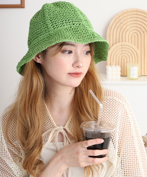 ★極美品★ マルジェラ ベージュ バケットハット フリーサイズ 【37】 セール】ペーパークロシェ バケットハット（ハット）｜Sense of