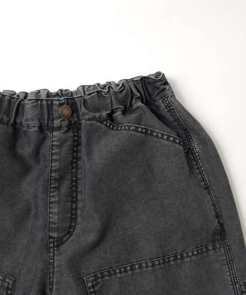 GLAZOS(グラソス)の「【接触冷感】デニム・ペインターダブルニーハーフパンツ(その他パンツ・キッズ・ブラック/ライトブルー・170cm/160cm/150cm/140cm)」の10枚目の写真
