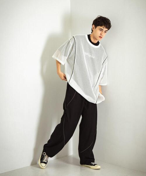 SENSE OF PLACE by URBAN RESEARCH（センスオブプレイスバイアーバンリサーチ）の「『ユニセックス』『セットアップ対応』 ブロックドトラックワイドパンツ（その他パンツ・メンズ・その他1/その他2/その他3・MEDIUM/LARGE）」の11枚目の写真