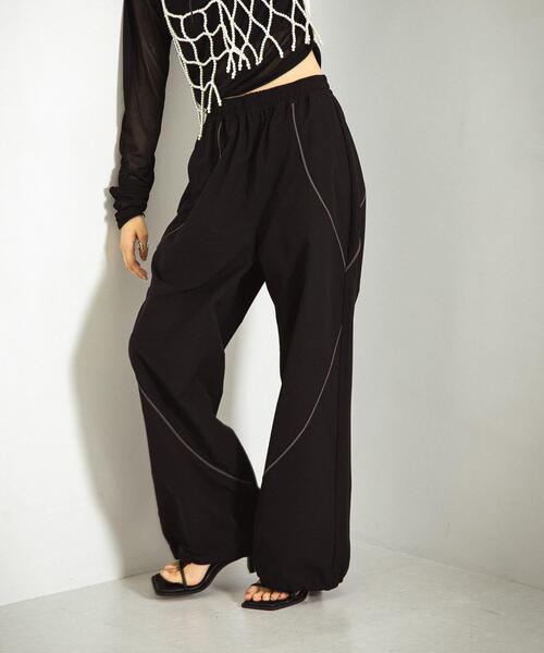 SENSE OF PLACE by URBAN RESEARCH（センスオブプレイスバイアーバンリサーチ）の「『ユニセックス』『セットアップ対応』 ブロックドトラックワイドパンツ（その他パンツ・メンズ・その他1/その他2/その他3・MEDIUM/LARGE）」の12枚目の写真