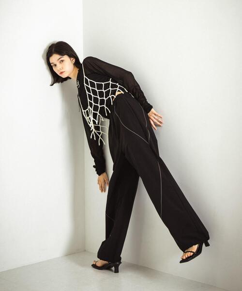 SENSE OF PLACE by URBAN RESEARCH（センスオブプレイスバイアーバンリサーチ）の「『ユニセックス』『セットアップ対応』 ブロックドトラックワイドパンツ（その他パンツ・メンズ・その他1/その他2/その他3・MEDIUM/LARGE）」の15枚目の写真