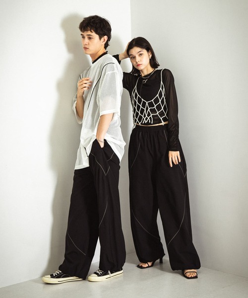 BANNEDパンツ felkod パンツ mp13754- Knit Denim Spindle Pants スピンドル