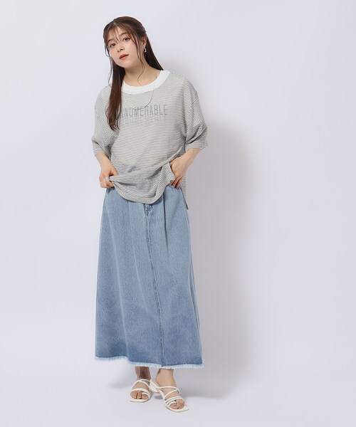 Cutie Blonde(キューティーブロンド)の「◆【2点セット】シアーボーダートップス×タンクトップ(その他トップス・レディース・ホワイト系その他3/ベージュ系その他5/チャコール・04/03/02)」の17枚目の写真