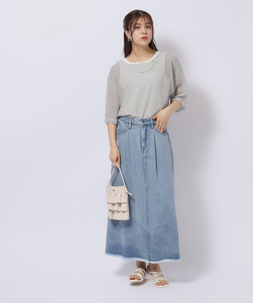 Cutie Blonde(キューティーブロンド)の「◆【2点セット】シアーボーダートップス×タンクトップ(その他トップス・レディース・ホワイト系その他3/ベージュ系その他5/チャコール・04/03/02)」の18枚目の写真