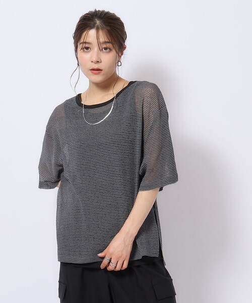 Cutie Blonde(キューティーブロンド)の「◆【2点セット】シアーボーダートップス×タンクトップ(その他トップス・レディース・ホワイト系その他3/ベージュ系その他5/チャコール・04/03/02)」の21枚目の写真