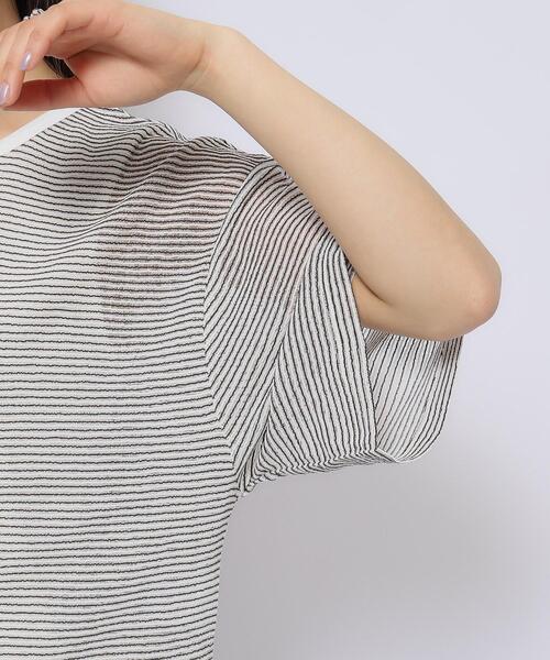 Cutie Blonde(キューティーブロンド)の「◆【2点セット】シアーボーダートップス×タンクトップ(その他トップス・レディース・ホワイト系その他3/ベージュ系その他5/チャコール・04/03/02)」の4枚目の写真