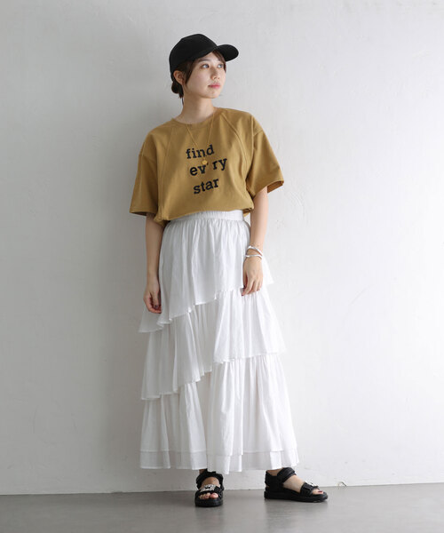 La TOTALITE（ラトータリテ）の「【Munich/ミューニック】cotton jersey（Tシャツ/カットソー・レディース・ホワイト/チャコールグレー/キャメル/ラベンダー・FREE）」の11枚目の写真