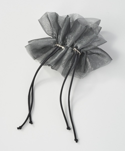 GOLDY（ゴールディ）の「ドローストリング シアー シュシュ（シュシュ・レディース・カーキ/ブラック/ブルー/グレー/ホワイト・FREE）」の22枚目の写真