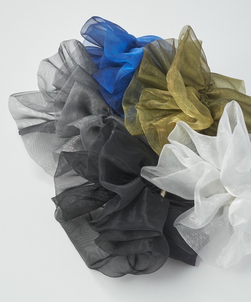 GOLDY（ゴールディ）の「ドローストリング シアー シュシュ（シュシュ・レディース・カーキ/ブラック/ブルー/グレー/ホワイト・FREE）」の17枚目の写真