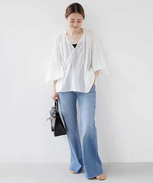 Deuxieme Classe(ドゥーズィエムクラス)の「【ROLLAS/ローラス】 EASTCOAST FLARE DENIM(デニムパンツ・レディース・ネイビー・25/26/27)」の8枚目の写真
