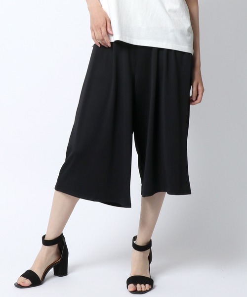 Salong hameu（サロン ハミュー）の「「着用動画あり」ストレッチ ガウチョパンツ/イージーパンツ/スカーチョ/ステテコ/無地・総柄・ライン柄・花柄・アニマル柄（その他パンツ・レディース・レオパード/カーキオリーブ/ブラック系その他3/ネイビー/グレイッシュベージュ/ブラック系その他2/ブラック/ネイビー系1/ブラック系その他5/ゼブラ/ブラック系その他4/ブラック系その他6・L/M）」の17枚目の写真