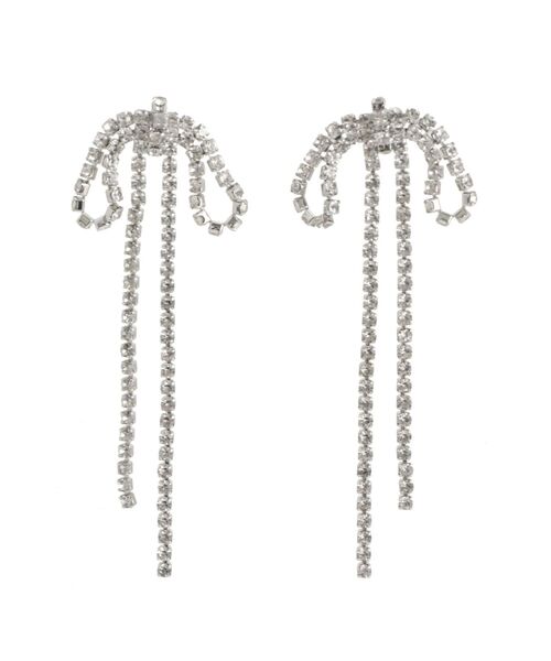 EATME（イートミー）の「ビジューリボンピアス（ピアス（両耳用）・レディース・シルバー・FREE）」の2枚目の写真