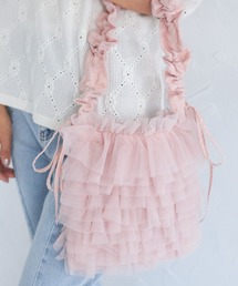 【ZOZO限定】ギャザーフリルチュールドロストバッグ