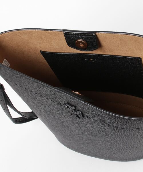 ECHELLE Liberte（エシェルリベルテ）の「TORY BURCH MCGRAW BUCKET BAG リーバーチ マックグロー バケットバッグ（ショルダーバッグ・レディース・ライトブラウン/ブラック・FREE）」の14枚目の写真