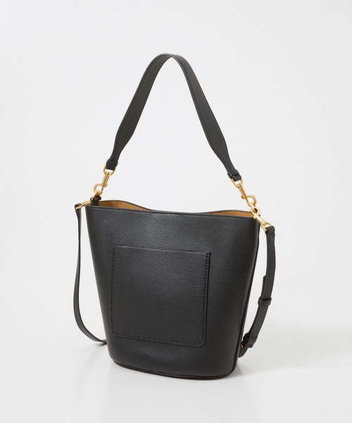 ECHELLE Liberte（エシェルリベルテ）の「TORY BURCH MCGRAW BUCKET BAG リーバーチ マックグロー バケットバッグ（ショルダーバッグ・レディース・ライトブラウン/ブラック・FREE）」の4枚目の写真