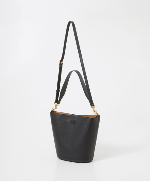 ECHELLE Liberte（エシェルリベルテ）の「TORY BURCH MCGRAW BUCKET BAG リーバーチ マックグロー バケットバッグ（ショルダーバッグ・レディース・ライトブラウン/ブラック・FREE）」の6枚目の写真