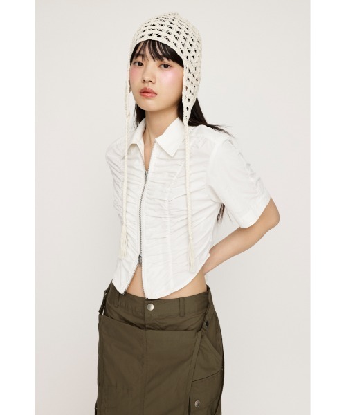 SLY（スライ）の「FRONT ZIP BACK OPEN BL フロント ジップ