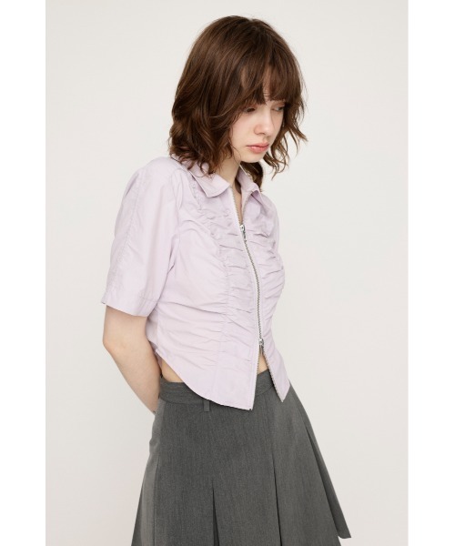 バックオープン プルオーバー 半袖 シンプル 夏 トップス hr9523 バックオープンシアーカットトップス（カットソー/Tシャツ