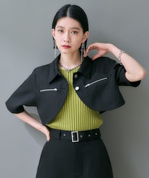 HARE | メタルジップショートブルゾン(HARE)(ブルゾン)