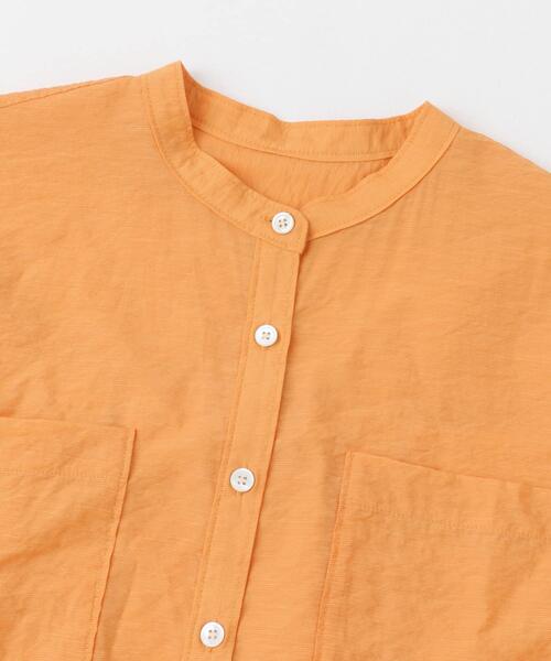 URBAN RESEARCH ROSSO WOMEN（アーバンリサーチ　ロッソ）の「シアーバンドカラーシャツ（シャツ/ブラウス・レディース・オレンジ/ブルー/ホワイト・FREE）」の11枚目の写真