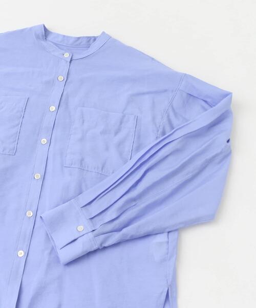 URBAN RESEARCH ROSSO WOMEN（アーバンリサーチ　ロッソ）の「シアーバンドカラーシャツ（シャツ/ブラウス・レディース・オレンジ/ブルー/ホワイト・FREE）」の6枚目の写真