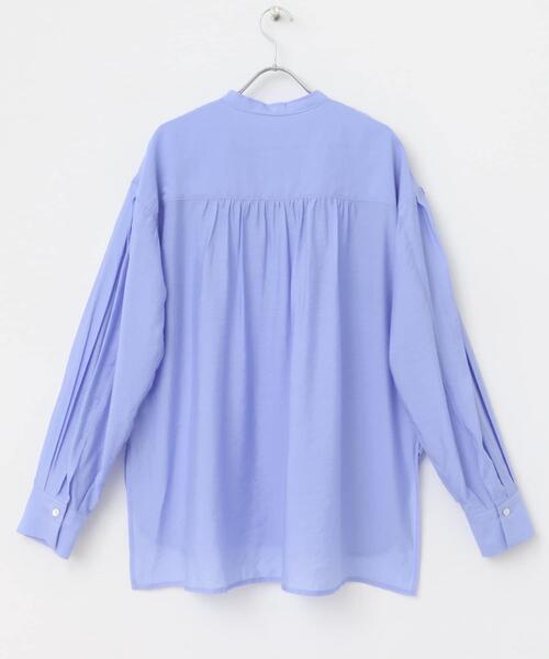 URBAN RESEARCH ROSSO WOMEN（アーバンリサーチ　ロッソ）の「シアーバンドカラーシャツ（シャツ/ブラウス・レディース・オレンジ/ブルー/ホワイト・FREE）」の7枚目の写真