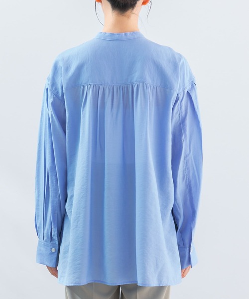 URBAN RESEARCH ROSSO WOMEN（アーバンリサーチ　ロッソ）の「シアーバンドカラーシャツ（シャツ/ブラウス・レディース・オレンジ/ブルー/ホワイト・FREE）」の15枚目の写真