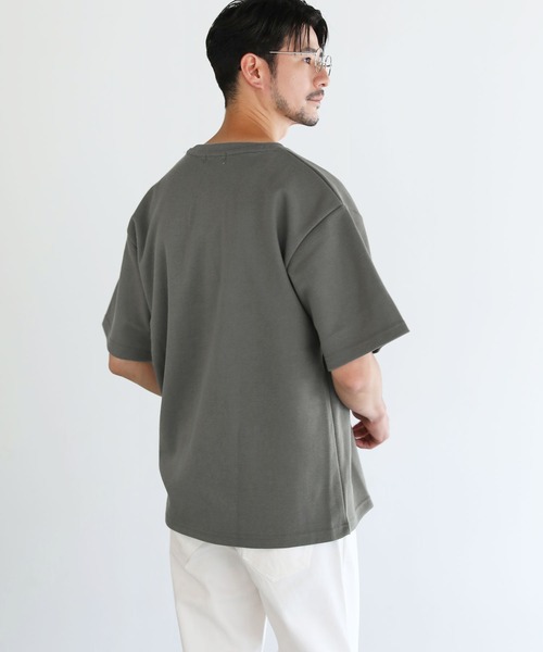 LIL VENDARS(リルヴェンダース)の「リップル/鹿の子ポンチ ルーズベーシック半袖カットソー(Tシャツ/カットソー・メンズ・ブラック/ブルー/チャコール/モカ・M/L/XL)」の10枚目の写真