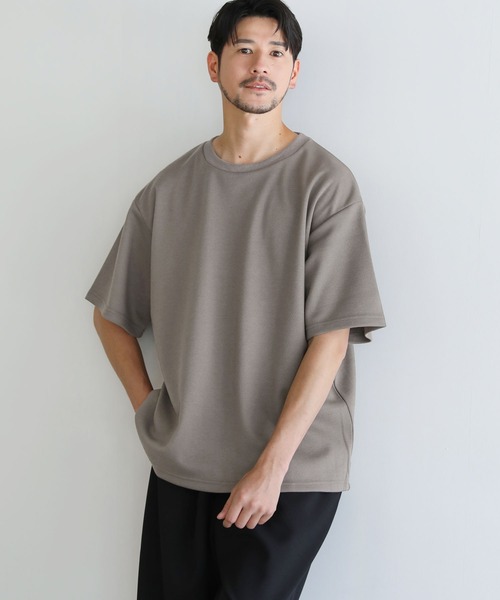 LIL VENDARS(リルヴェンダース)の「リップル/鹿の子ポンチ ルーズベーシック半袖カットソー(Tシャツ/カットソー・メンズ・ブラック/ブルー/チャコール/モカ・M/L/XL)」の12枚目の写真