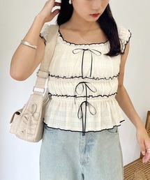 one after another NICE CLAUP | フリルメロービスチェ(タンクトップ)