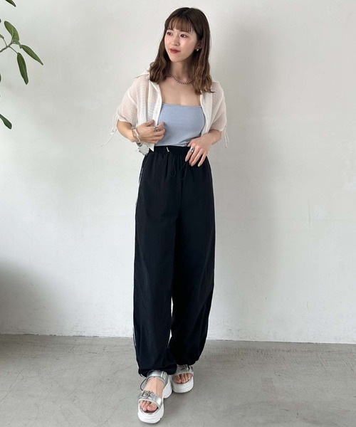 archives（アルシーヴ）の「ドロストハーフスリーブシャツ（シャツ/ブラウス・レディース・モカ/アイボリー/ブラック・MEDIUM）」の11枚目の写真