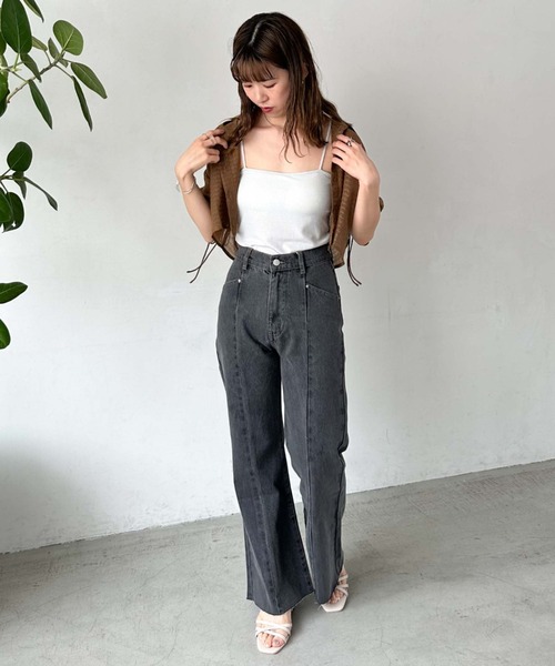 archives（アルシーヴ）の「ドロストハーフスリーブシャツ（シャツ/ブラウス・レディース・モカ/アイボリー/ブラック・MEDIUM）」の15枚目の写真