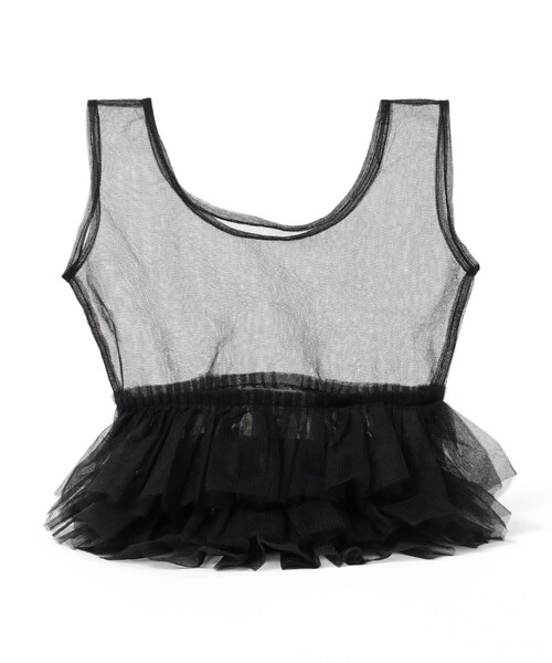 Ray BEAMS(レイビームス)の「DIR 69 / Tulle market bag(トートバッグ・レディース・ブラック/ホワイト/レッド・ONE SIZE)」の2枚目の写真