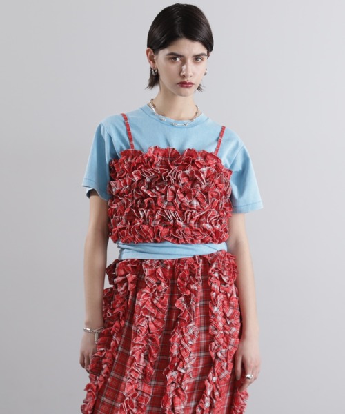 INDIA IS BEAUTIFUL ティアードキャミ INDIA IS BEAUTIFUL（インディアイズビューティフル）の「(INDIA IS