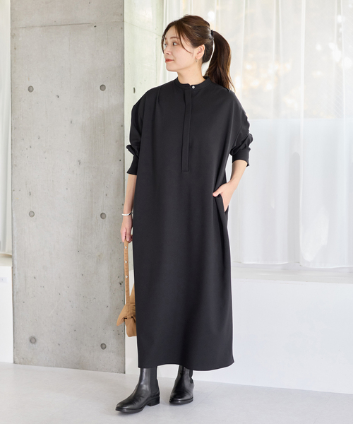 JOURNAL STANDARD（ジャーナルスタンダード）の「ウーリッシュツイルワンピース（ワンピース・レディース・チャコールグレー/ブラック/アイボリー・FREE）」の5枚目の写真