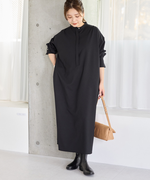 JOURNAL STANDARD（ジャーナルスタンダード）の「ウーリッシュツイルワンピース（ワンピース・レディース・チャコールグレー/ブラック/アイボリー・FREE）」の9枚目の写真