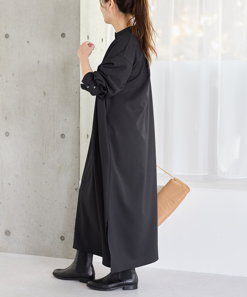 JOURNAL STANDARD（ジャーナルスタンダード）の「ウーリッシュツイルワンピース（ワンピース・レディース・チャコールグレー/ブラック/アイボリー・FREE）」の10枚目の写真