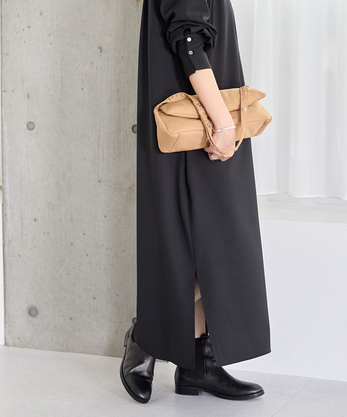 JOURNAL STANDARD（ジャーナルスタンダード）の「ウーリッシュツイルワンピース（ワンピース・レディース・チャコールグレー/ブラック/アイボリー・FREE）」の13枚目の写真