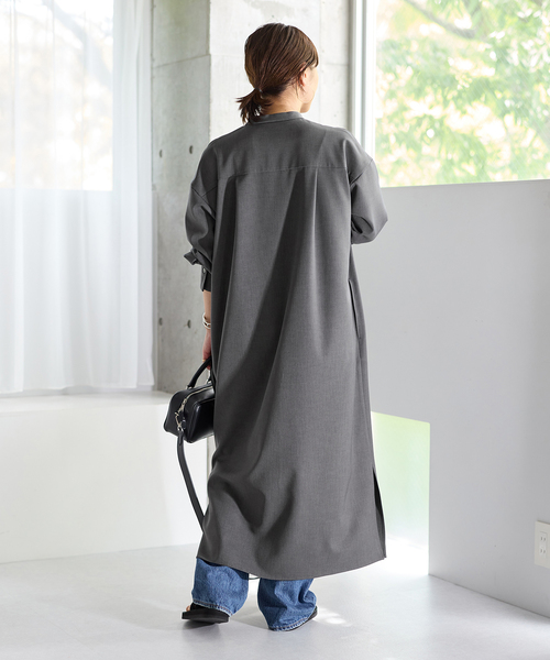 JOURNAL STANDARD（ジャーナルスタンダード）の「ウーリッシュツイルワンピース（ワンピース・レディース・チャコールグレー/ブラック/アイボリー・FREE）」の14枚目の写真