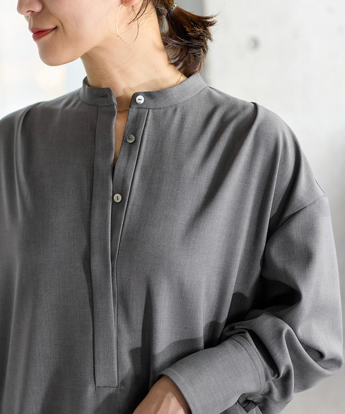 JOURNAL STANDARD（ジャーナルスタンダード）の「ウーリッシュツイルワンピース（ワンピース・レディース・チャコールグレー/ブラック/アイボリー・FREE）」の18枚目の写真