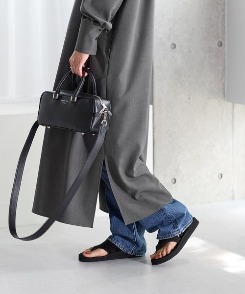 JOURNAL STANDARD（ジャーナルスタンダード）の「ウーリッシュツイルワンピース（ワンピース・レディース・チャコールグレー/ブラック/アイボリー・FREE）」の4枚目の写真